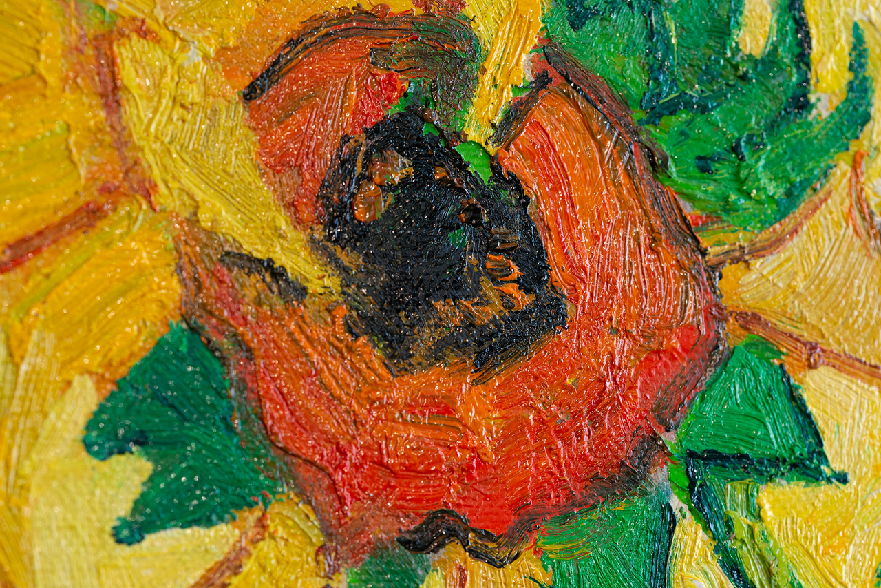 Custom hand-painted copy of Vincent van Gogh’s Sunflowers, Oil Painting on Canvas, popular Hand Painted Art Still Life Flowers Reproduction Picture