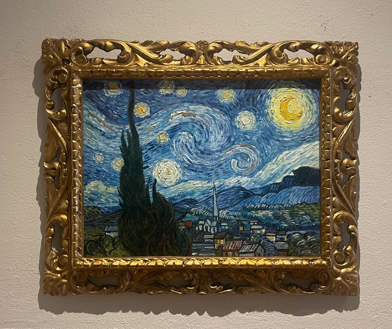 small Starry Night with 19th century Italian frame