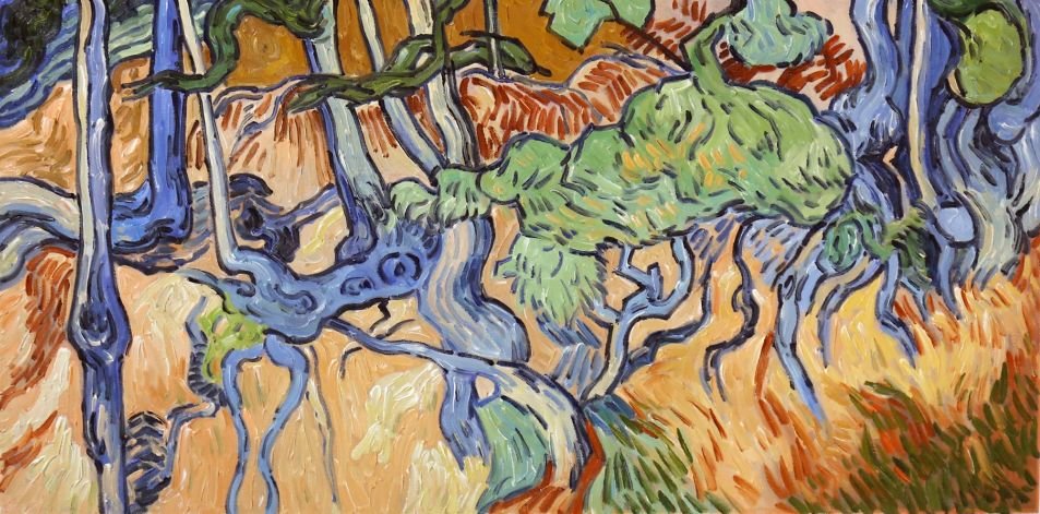 Boomwortels Van Gogh schilderij reproductie