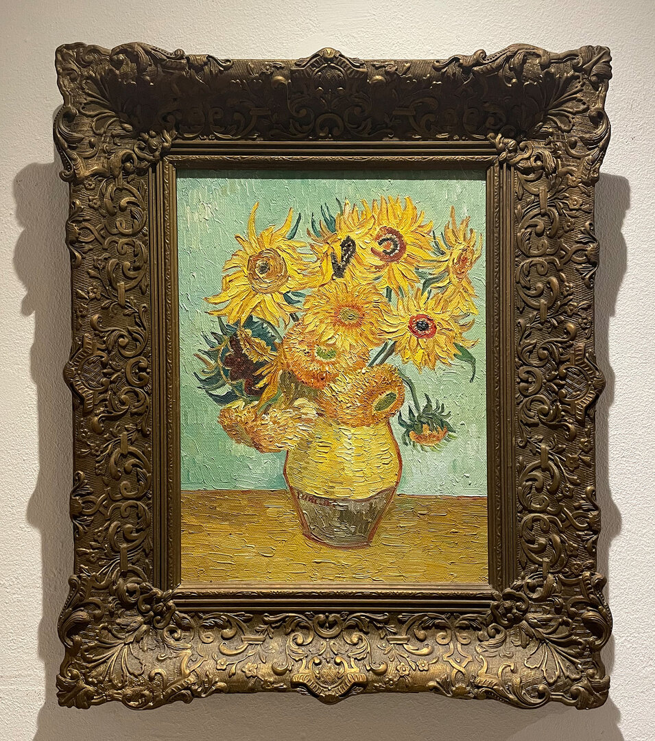 Vincent hotsell van Gogh Vase with Twelve Sunflowers (1888–1889) famous painting Framed canvas