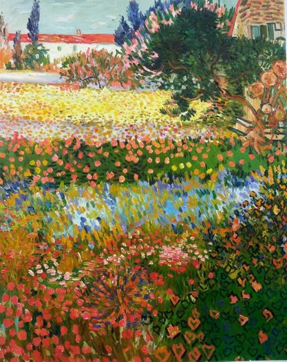 Flowering Garden Van Gogh reproduction | Van Gogh Studio
