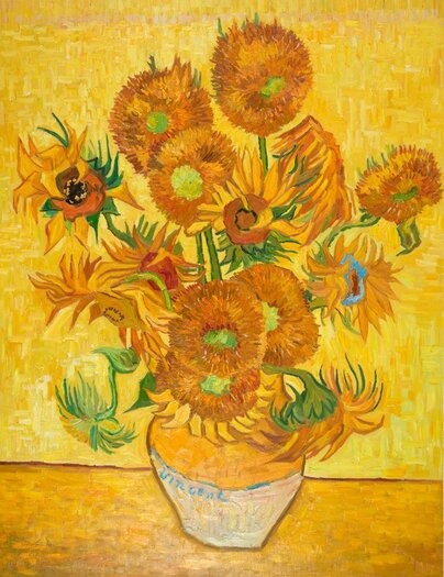 Vase with fifteen Sunflowers reproduction | Van Gogh Studio