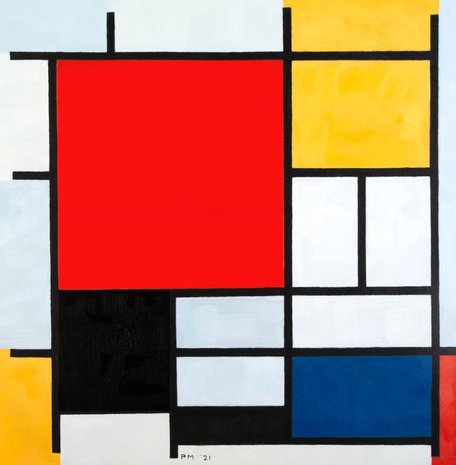 Composition in red blue and yellow Mondrian reproduction | Van Gogh Studio
