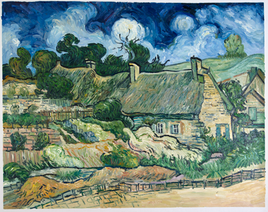 Thatched Cottages at Cordeville reproduction | Van Gogh Studio